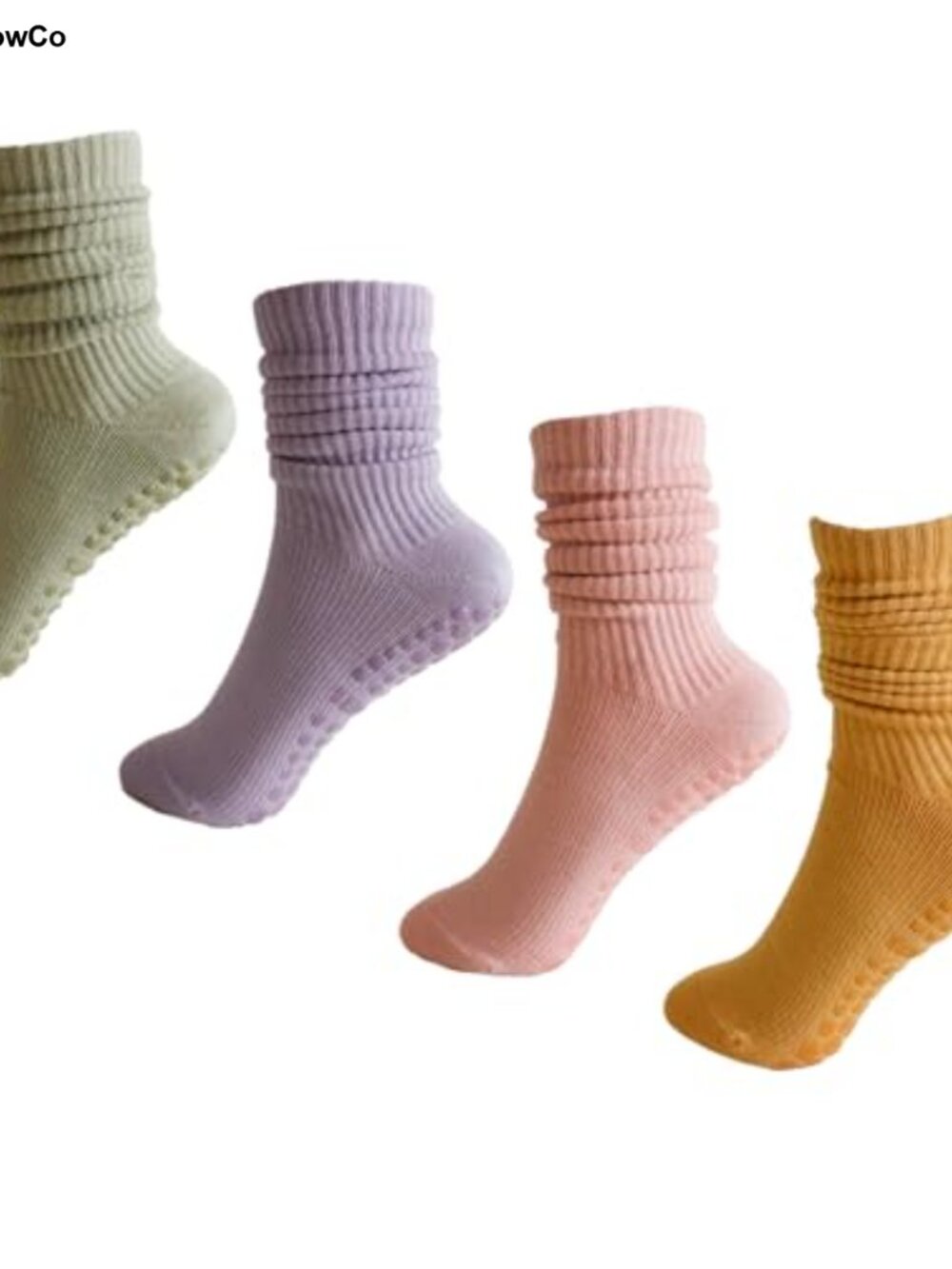 Women's Grip Socks Non-Slip Barre Yoga Pilates Cotton Athletic Socks - Picture 1 of 5